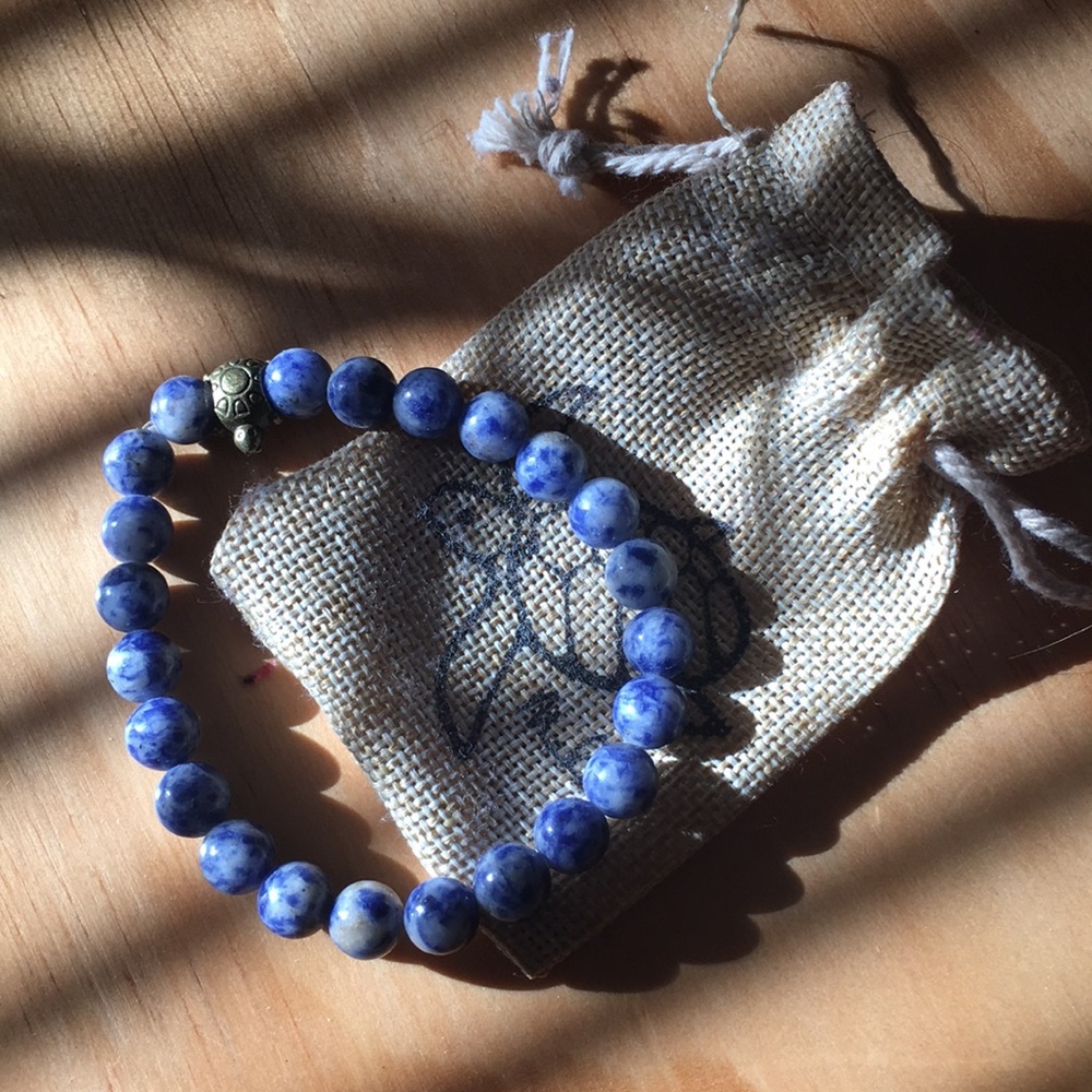 Turtle used once tye dye bracelet